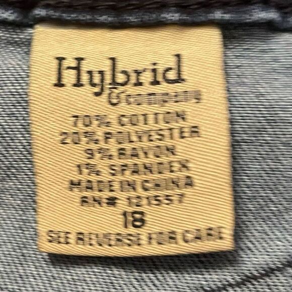 Hybrid Company Distressed Skinny Jeans Size 18 High Rise Stretch Denim - Picture 4 of 6